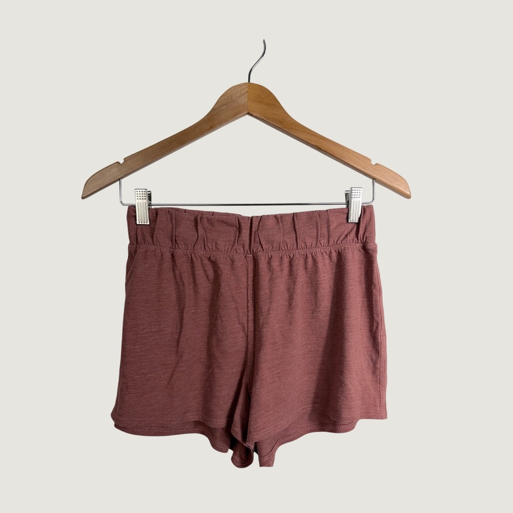 Lunya Shorts Women Small Rose Restore Pima Cotton Sleep Loungewear Relaxed Fit